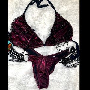 Fresh peaches chain bikini